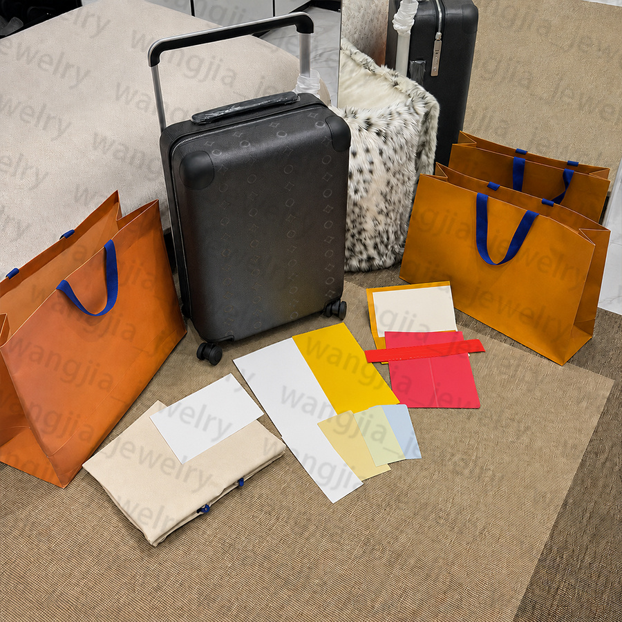 Designerbagage met wielen Reiskoffer voor heren Dames Echt leer Handbagage Koffer met grote capaciteit Bloemenontwerp Unisex Vrije tijd Trolley Box