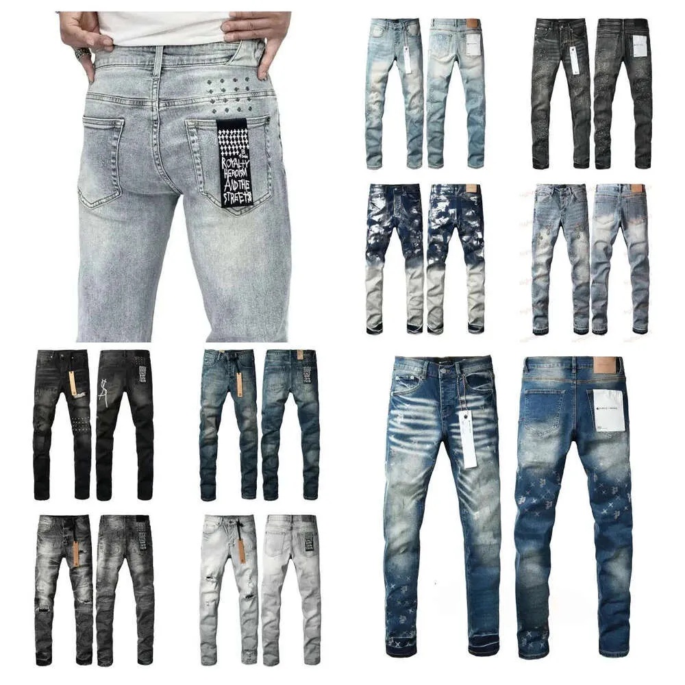 Men Jeans Ksubi Men Vintage Washed Distressed Printed Skinny Designer Jean Letter Patch Pocket Design Slim Fit Denim Pants Retro trousers Street Cas