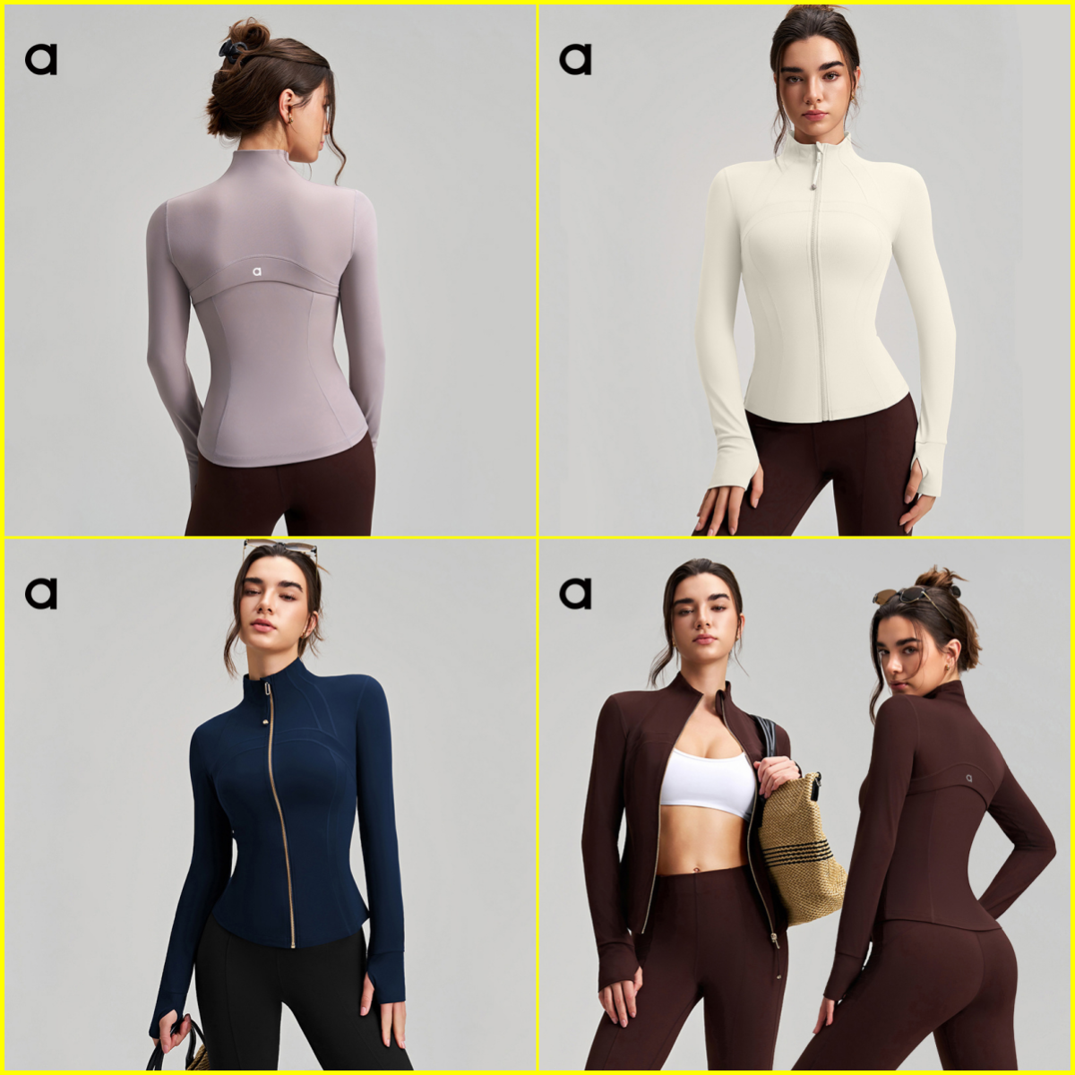 Designer Women Yoga Jacket Outerwear Sports Jacket Gym Tops Breathable High Elasticity Slim Fitting Yoga Coats Quick Dry Activewear Sportswear Fitne