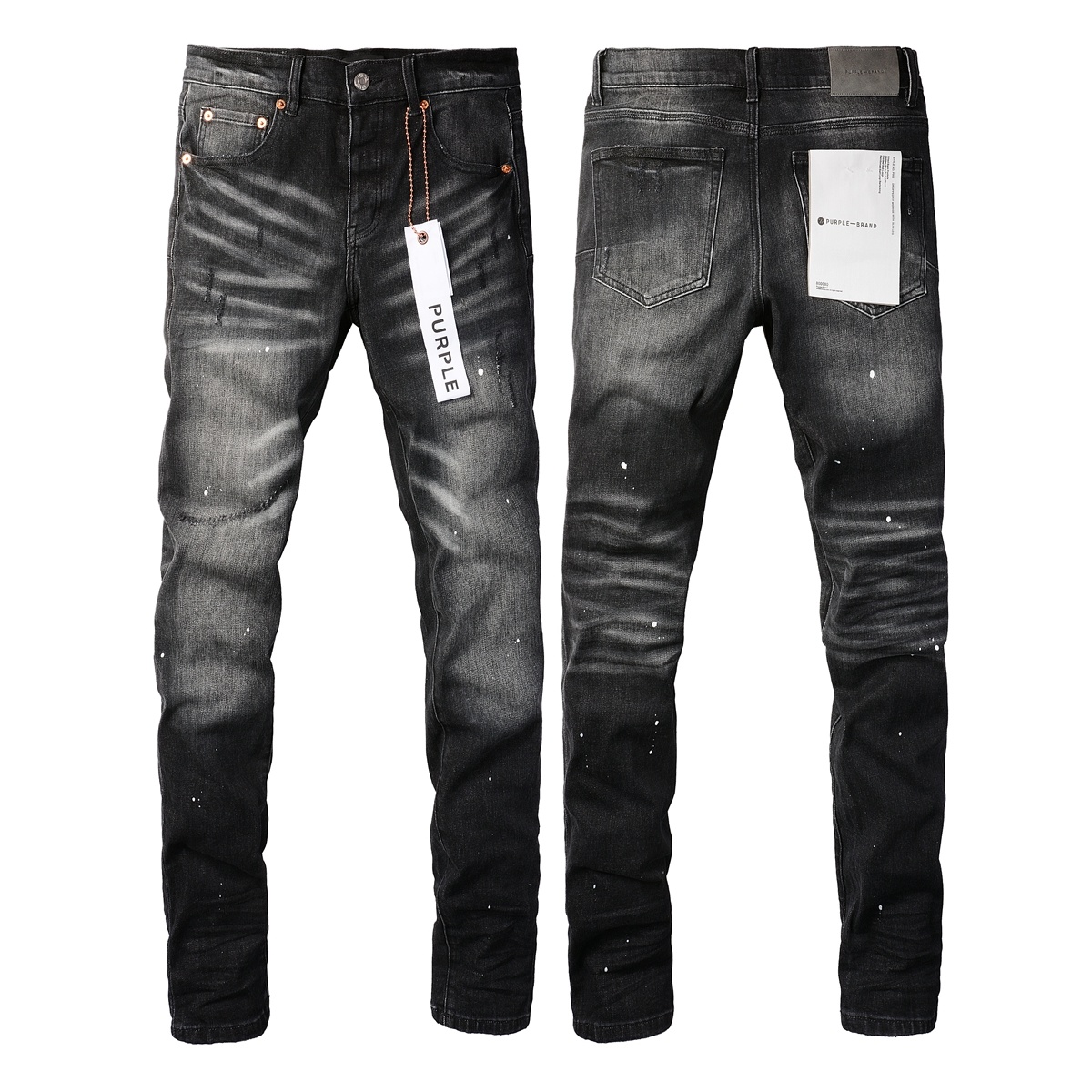 Jeans viola da uomo Jeans firmati Jeans denim Pantaloni con lettera in cotone Jeans con foro rotto Jeans dritti da motociclista retrò alla moda Jean