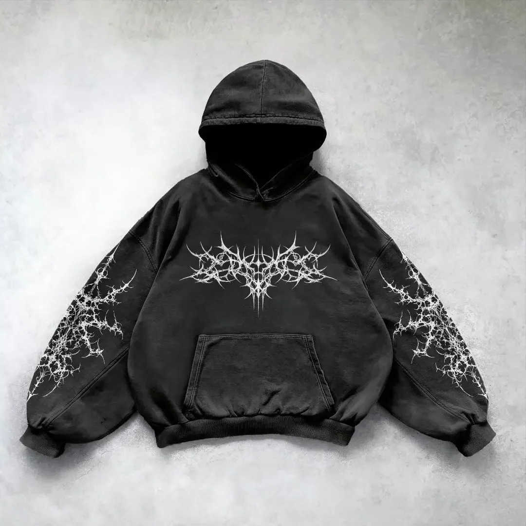 wool trend thick womens Haruku clown sports shirt couple punk retro hoodie S260622