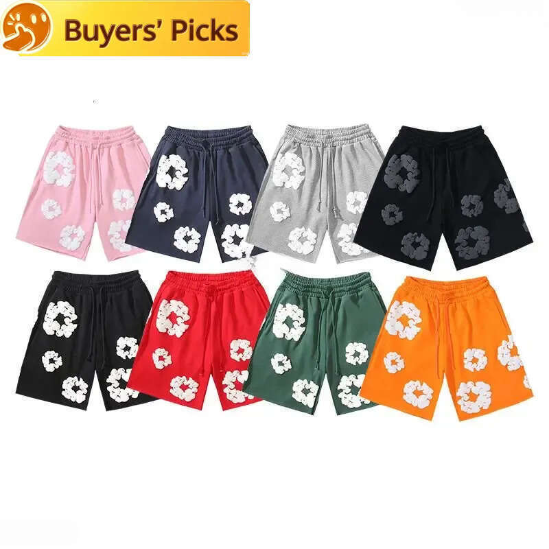 2026 Summer Beach Pants Casual Harajuku Y2 American Kapok 3D Printed Flower Vacation Outdoors Kids Men Male Shorts