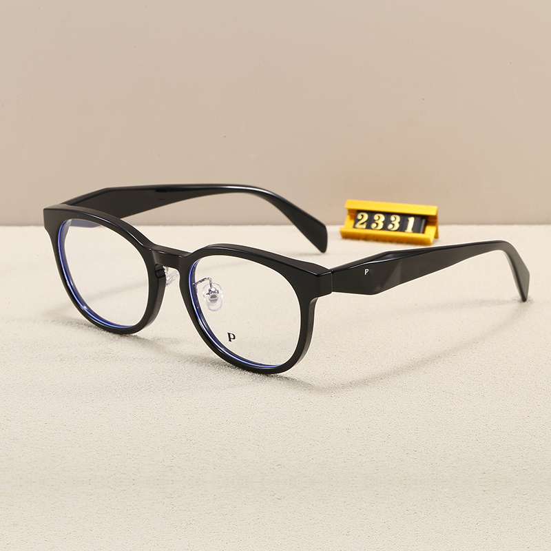 Designer Sunglasses Retro Classic Luxury Glasses Gloss Round Glasses Frame Men and Women Fashion Oval Anti Blue Light Lightweight