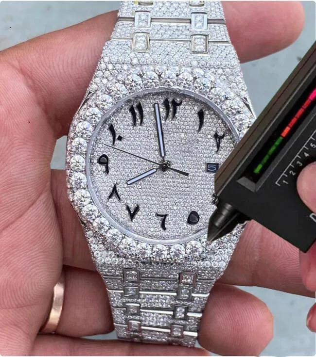 Free 89 Delivery High Quality Passed Tests Retro Style Men's 45 Morganite Wristwatch Exquisite Craftsmanship VVS Grade Watch