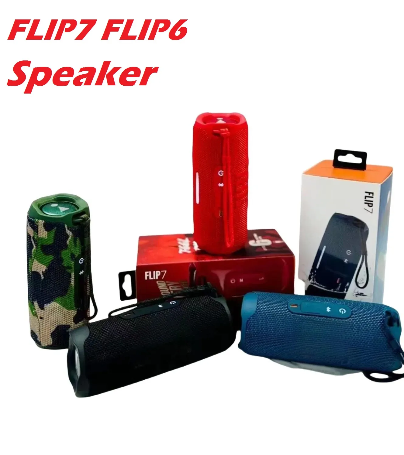 FLIP 6 Flip7 Wireless Bluetooth Speaker Mini Portable Flip6 Waterproof Portable Speakers Outdoor Stereo Bass Music-image-1101803233