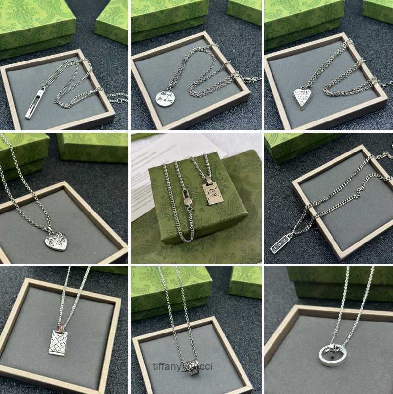 Vintage Pendant Designer For Women Letter Mens Skeleton Necklace Silver Plated Chain Luxury necklace High Quality Classic Jewelry Accessories Gift