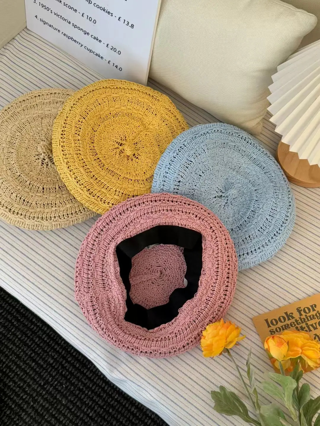 Beret Caps For Women Summer Outdoor Cool Hollow Solid Breathable Matched Bonnets Cap Girls Boina Sun Hats Party Gift 260618 M260804