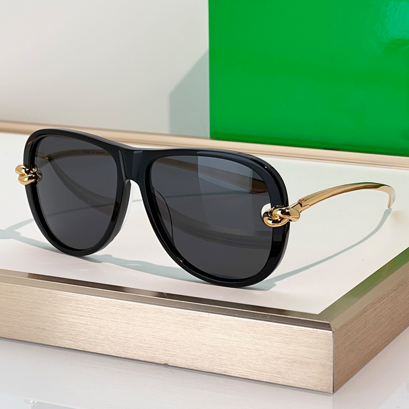 Lunettes de soleil design surdimensionnées mode métal noeud pilote lunettes BV1441S femmes hommes lunettes de soleil de luxe lunettes d'extérieur