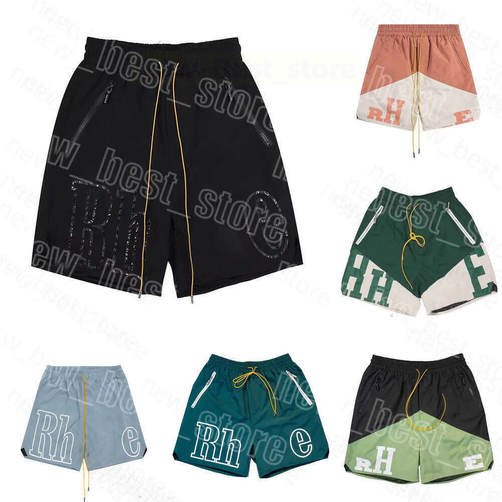 Designer Men's rhud Shorts Summer Fashion Beach Men High Quality Street Wear Red Blue Black Purple Gray Green Pants Mens Loose RH Short breatha