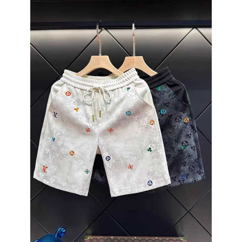 Fashionable embroidered casual sport shorts, men's trendy brand 2026 summer new men's beach capri pants Q260622