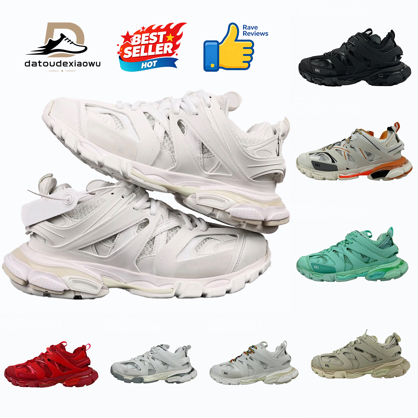 Designer Sport Shoes High Quality Luxury Men's and Women's Casual Shoes Breathable Leather Mesh with Laces Thick Soles Multi Color Fashion