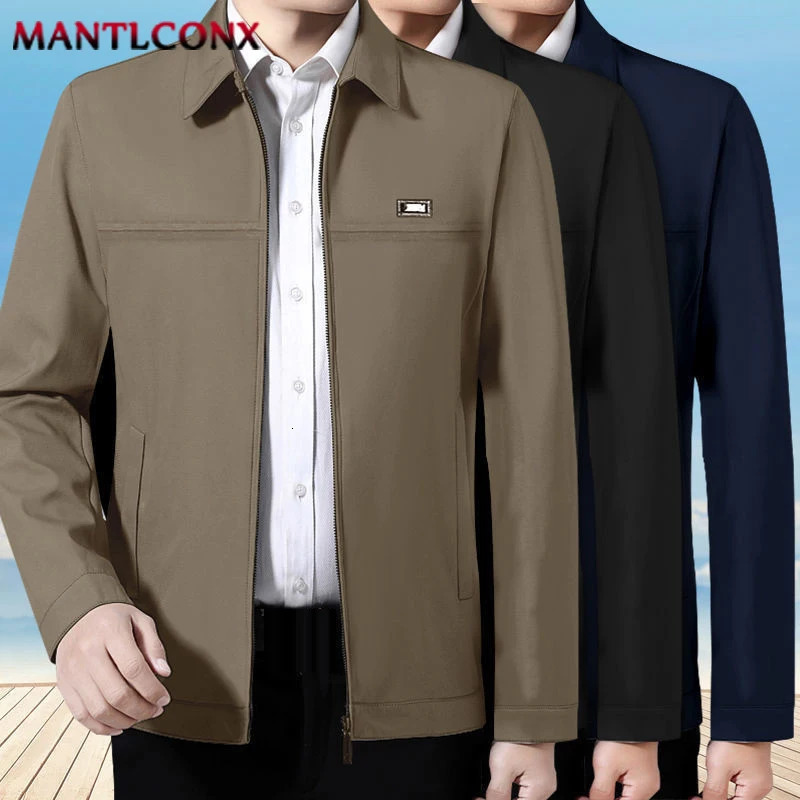 Mens Casual Blazers Business Jacket Autumn Spring Fashion Loose Men Blazer Khaki Black Office Dress Coat 3XL 260623