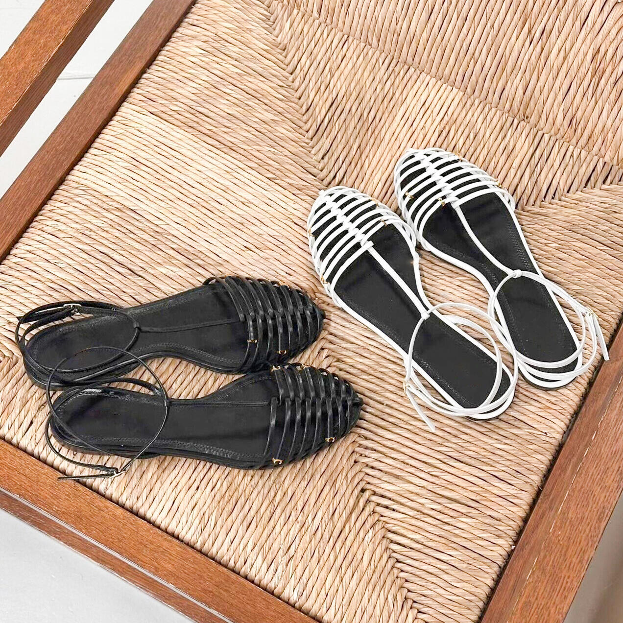 Luxury CAGE FLAT slide High heel sandal Designer wed shoe woman lambskin Leather Gold gladiator sandale mule strap Pumps Casual slipper lady formal