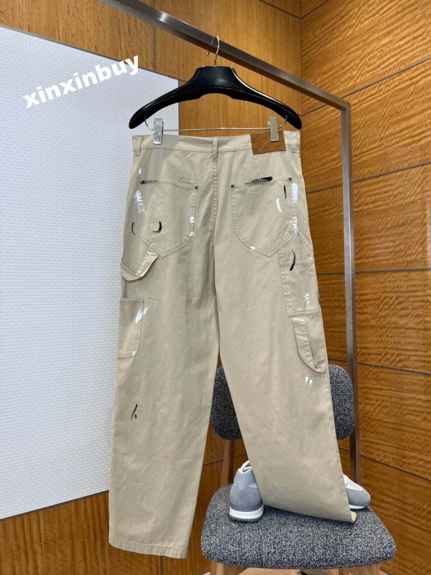 xinxinbuy Men women designer pant Splashed ink printing letters embroidery hand-drawn doodle denim Casual pants black blue S-2XL