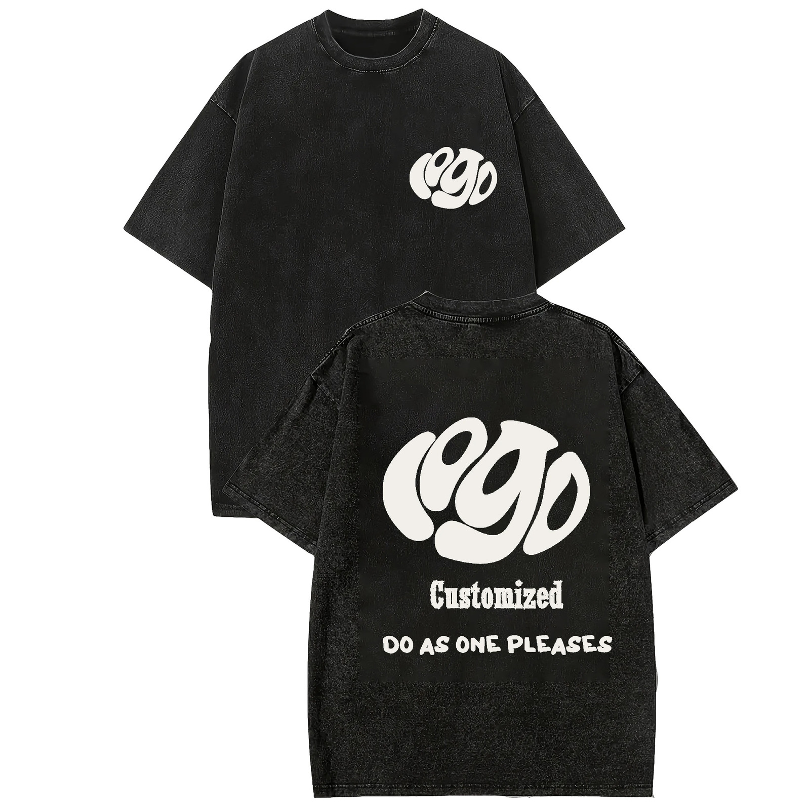 Custom Your Hip Hop Streetwear Men 100 Cotton Tshirts Oversized Washed Top Tee Unisex Summer Retro Personalized 260622