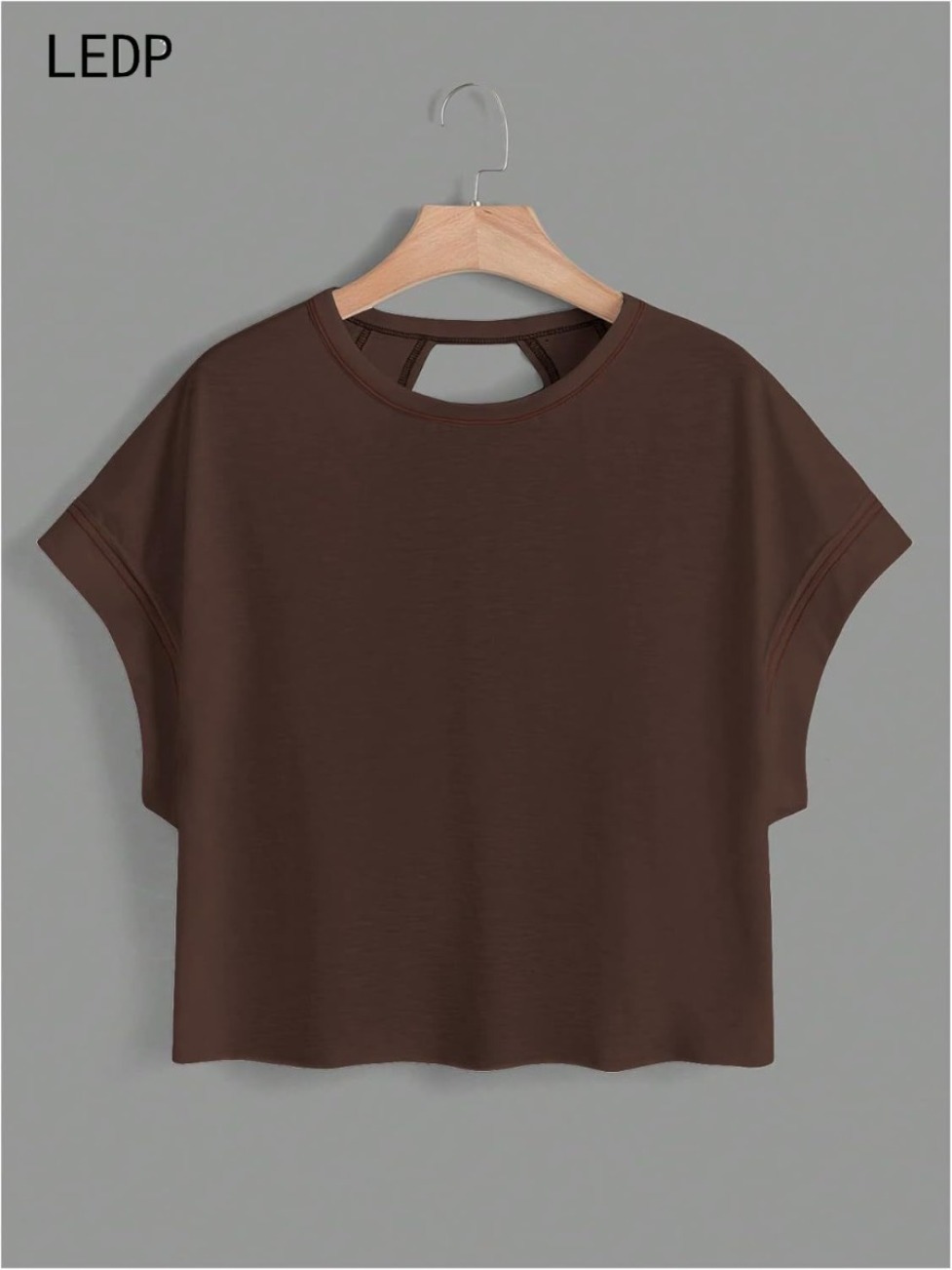 290002 Zero waste tailoring plus size women's T-shirt waste material recycling design irregular hem cotton linen breathable personality style