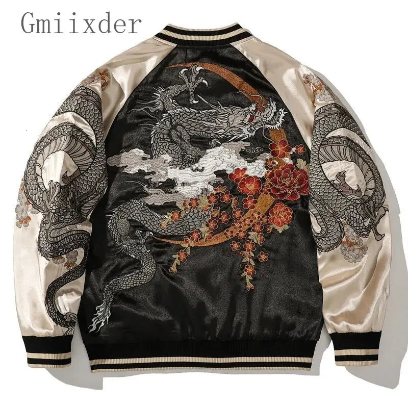 Dragon Embroidered Baseball Jackets Mens Womens Heavy Industry Contrast Color Niche Youth Tops Chic 260623