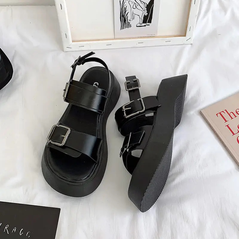 Fashion 2023 platform sandal summer shoes buckle Slides casual womens sports sandalia mujer 260616