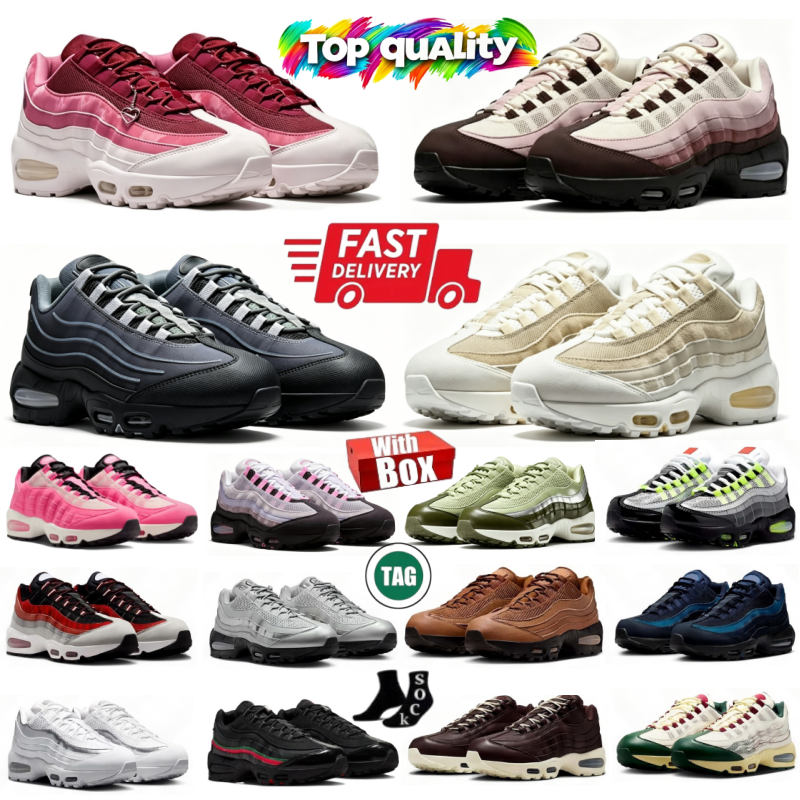 With Box 95 Running Shoes 95s 95 Sneakers Mens Womens Trainers Pink Foam Neon Triple Black Dark Grey Aegean Storm Tour Yellow Grey Jewe Outdoor Spor