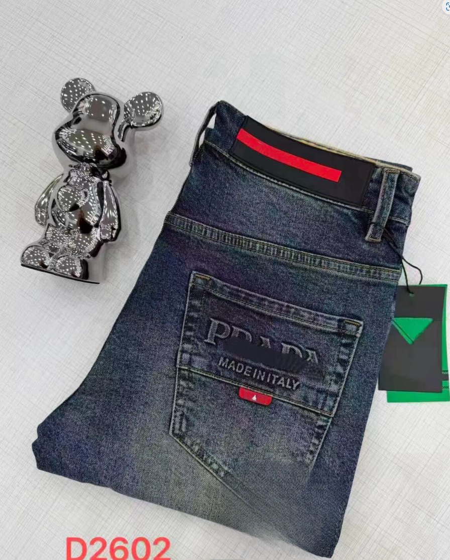Men's Jeans designer mens retro style trousers, slim-fit denim long pants, casual luxury high-quality trousers 9CVR
