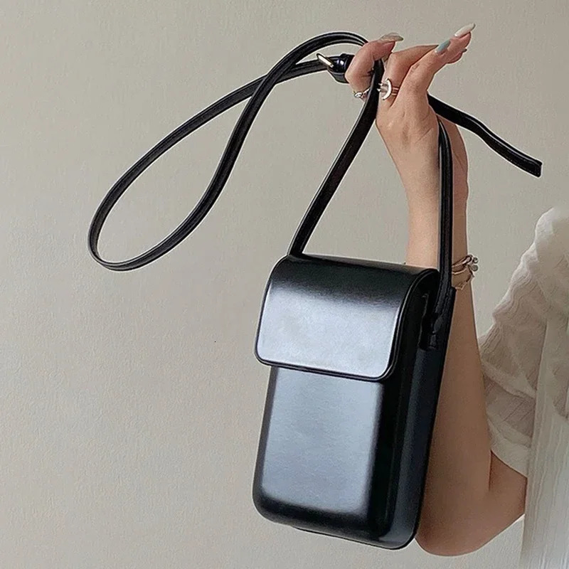 Flap Crossbody Bags Women Mini PU Leather Shoulder Purses and Handbags for Girls Ladies Phone Simple Solid Bag 260623