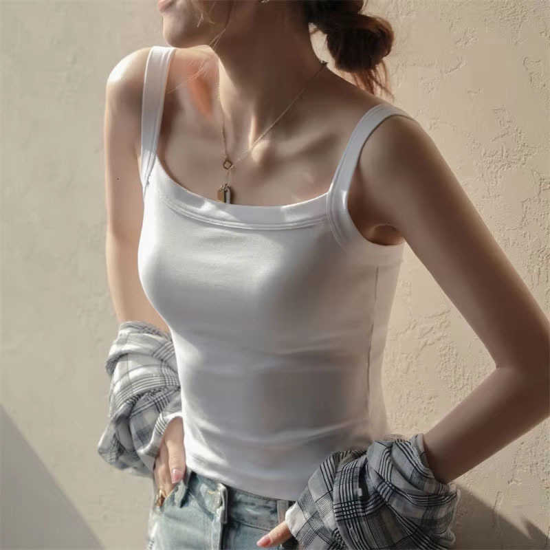 Tops Tank Clothing Womens Camis Vest Summer Solid Basic Shirts For Female Fashion Clothes Tops Tees New M260623