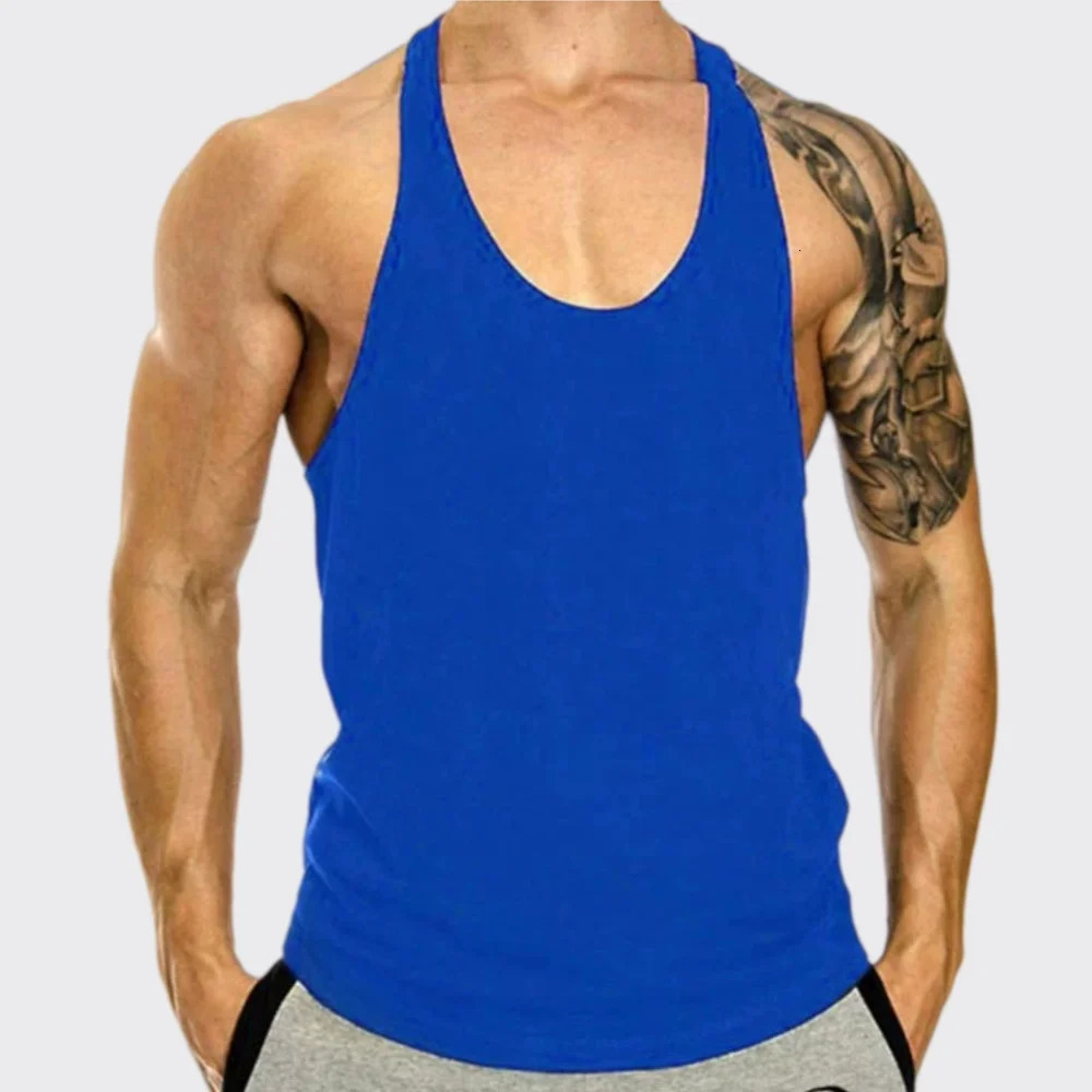 Summer Tank Tops For Men Gym Sleeveless TShirt Quick Dry Vest Cotton Shirt Fitness Bodybuilding Man Clothing 260623