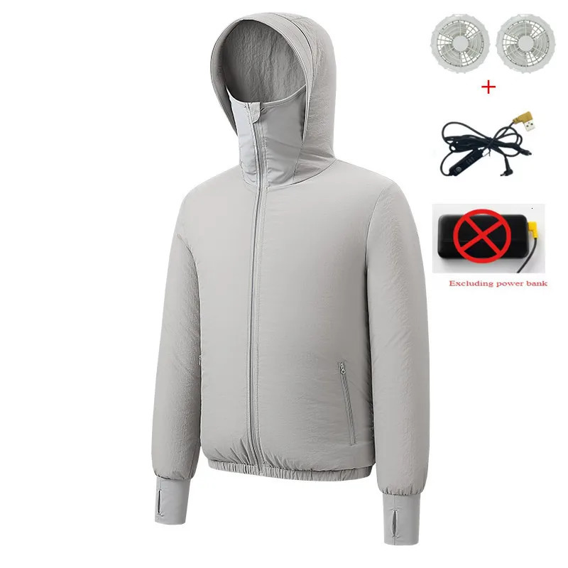 Summer Sun Protection Fishing Lightweight Breathable MenS Heatstroke Prevention And Cooling With Fan Air Conditioning Coat 260623