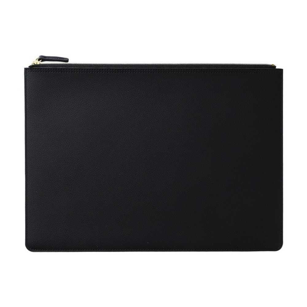 Folder PU Leather A4 File Zipper Bag Large Capacity Document Bag Waterproof High-grade Business Briefcase School Office Supplies H260623