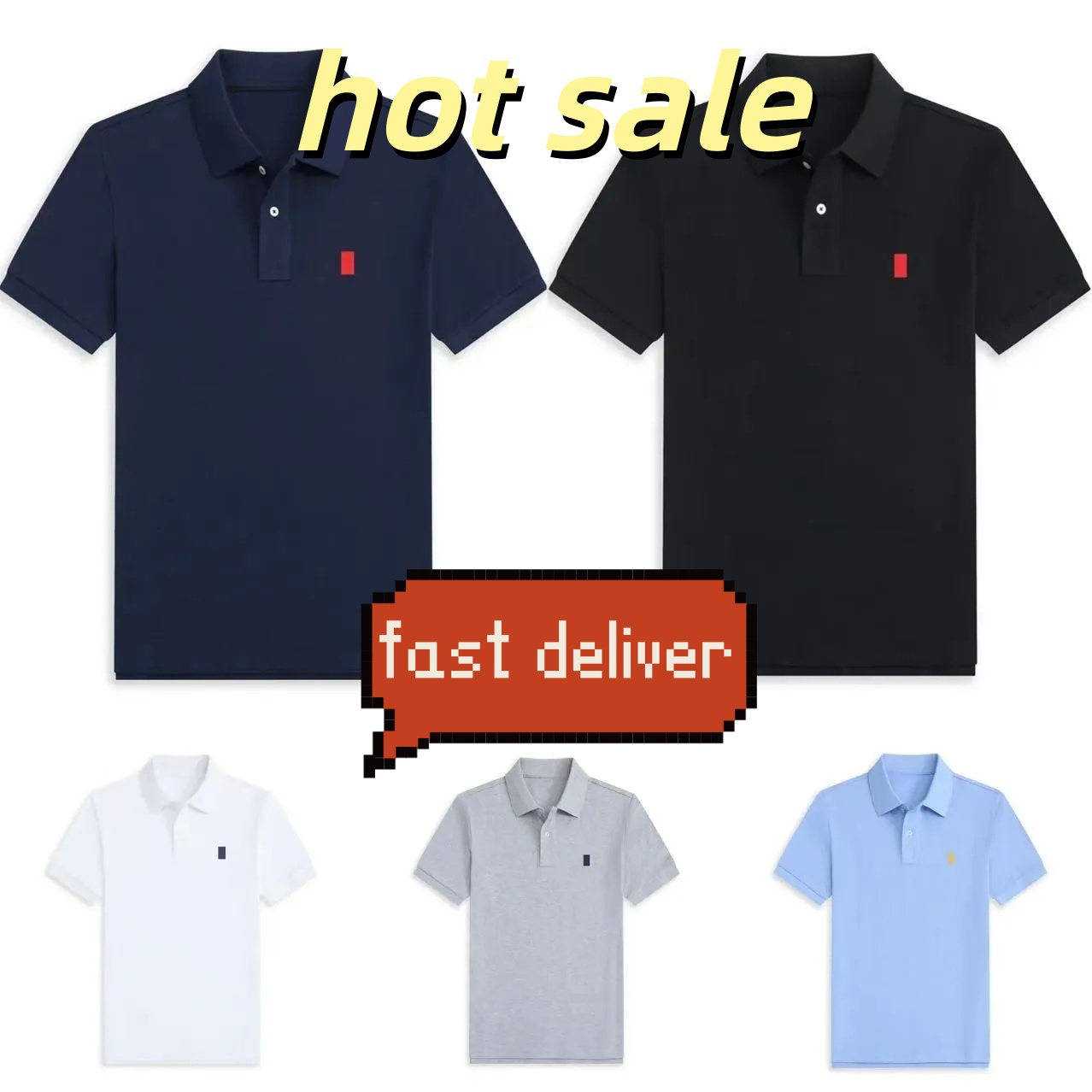 polo shirt men t shirt mens designer polo neck shortsleeve cotton embroidery casual slim fit summer shirt ralphlysss polos Designer Hoodie Jacket Tr