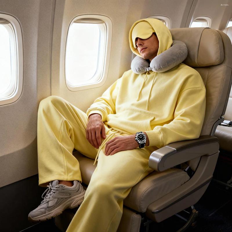Sudaderas con capucha para hombre, forro polar de gran tamaño, color sólido, informal, con máscara para los ojos, sudadera clásica básica activa de