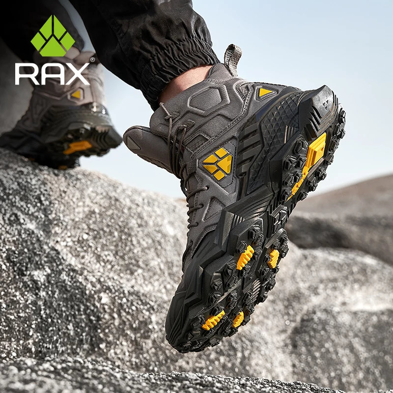 RAX Mens Hiking Shoes Mountain Trekking Boots High Quality Fashion Outdoor Casual Snow Winter 260618