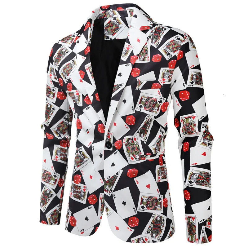 Spring and Autumn est Mens Casual Wear Blazer Coat and Pants Vests Fashionable Digital Printed One Button Suit 260623