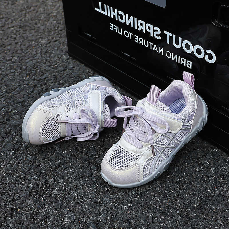 Sports Girls Shoes 2026 Spring and Autumn New Model Childrens Single Mesh German Shoes for Girls Breathable Casual Running Shoes S260623
