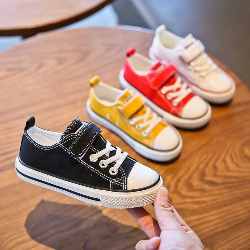Canvas Childrens Shoes 2025 Spring and Autumn Low-top Sneakers Boys Girls Student Shoes Baby White Shoes Casual Cloth Shoes S260623