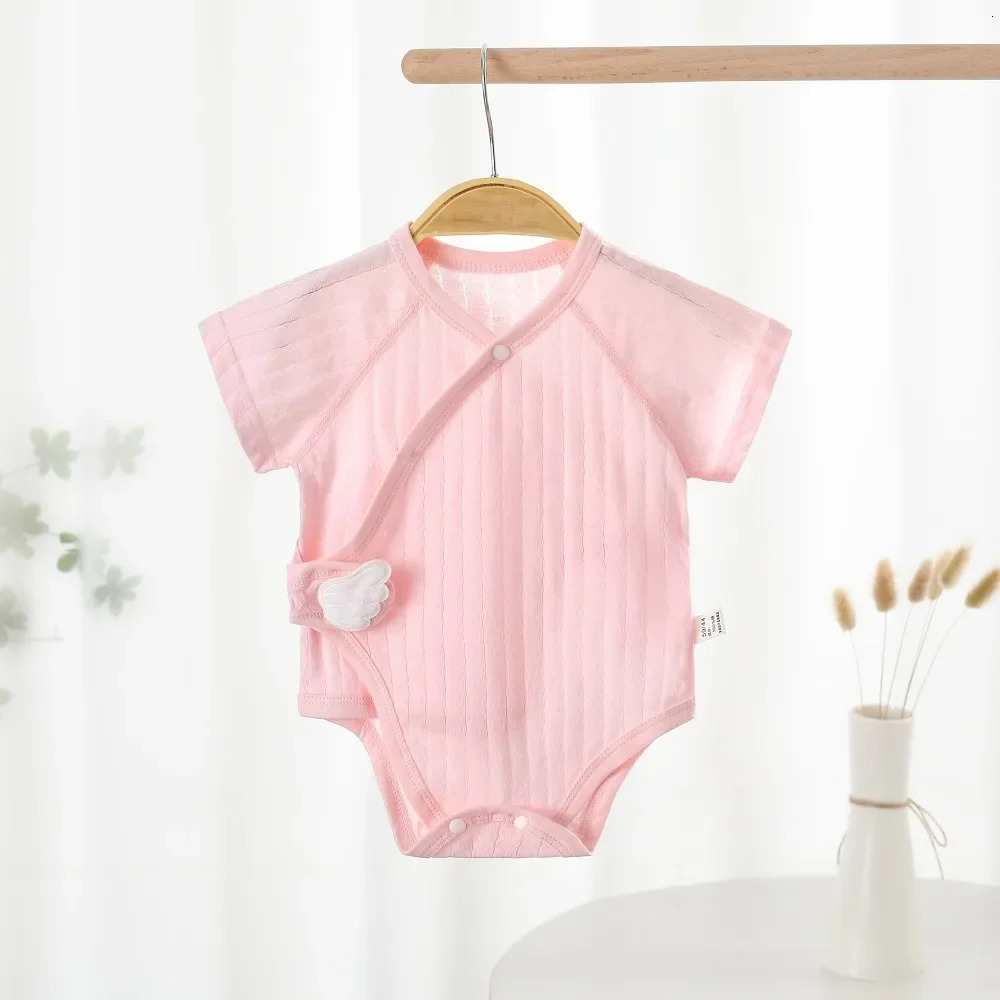 AYNIGIELL Baby Clothes BoyGirl Bodysuit Summer Solid Color Romper Soft Cotton Jumpsuit for borns Clothing 260623