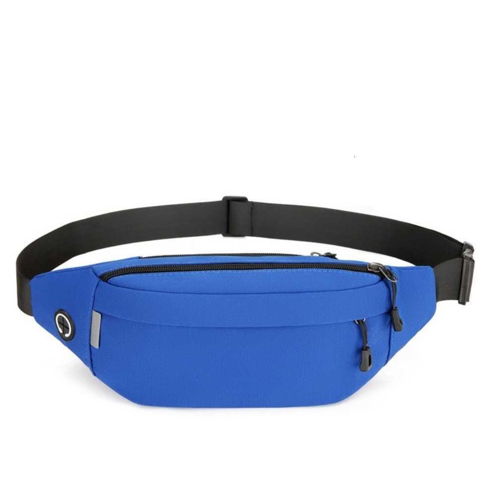 Bag Chest Waterproof with Crossbody Headphone Jack Oxford Cloth Men Fanny Phone Pack Lightweight Belt Pouch Bag H260623