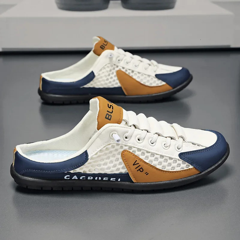 Mens Fashion Soft-soled Half Slippers Summer Men Trendy Bottom Casual Shoes Soft Sole Sneakers Zapatos De Hombre Plus Size 48 260623
