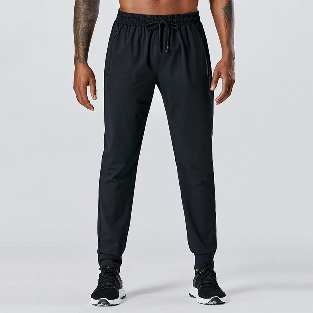 Stretchy Yoga Wear Joggers Soft Breathable Spring And Summer Loose Ice Silk Soft Breathable Outdoor Running Fitness Leisure * Mens Straight Track Pa