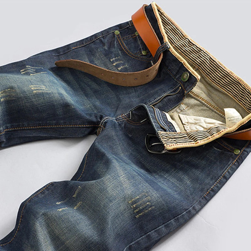 2025 Jeans casual da uomo business pantaloni in denim elasticizzato dritto pantaloni slim fit classici cowboy giovane uomo 260618