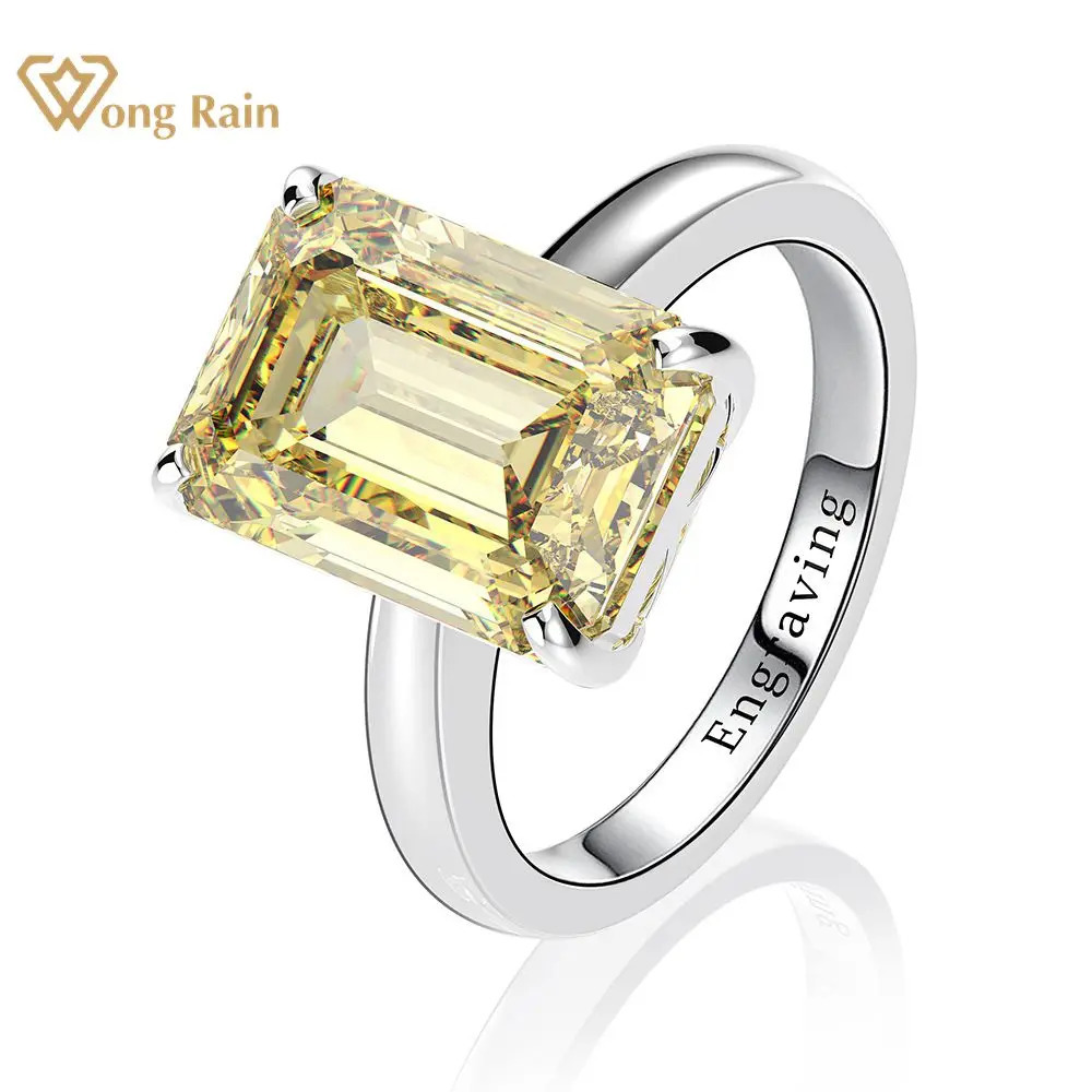 Wong Rain Classic 100 925 Sterling Silver Created Gemstone Wedding Engagement Diamonds Ring Fine Jewelry Wholesale 260623