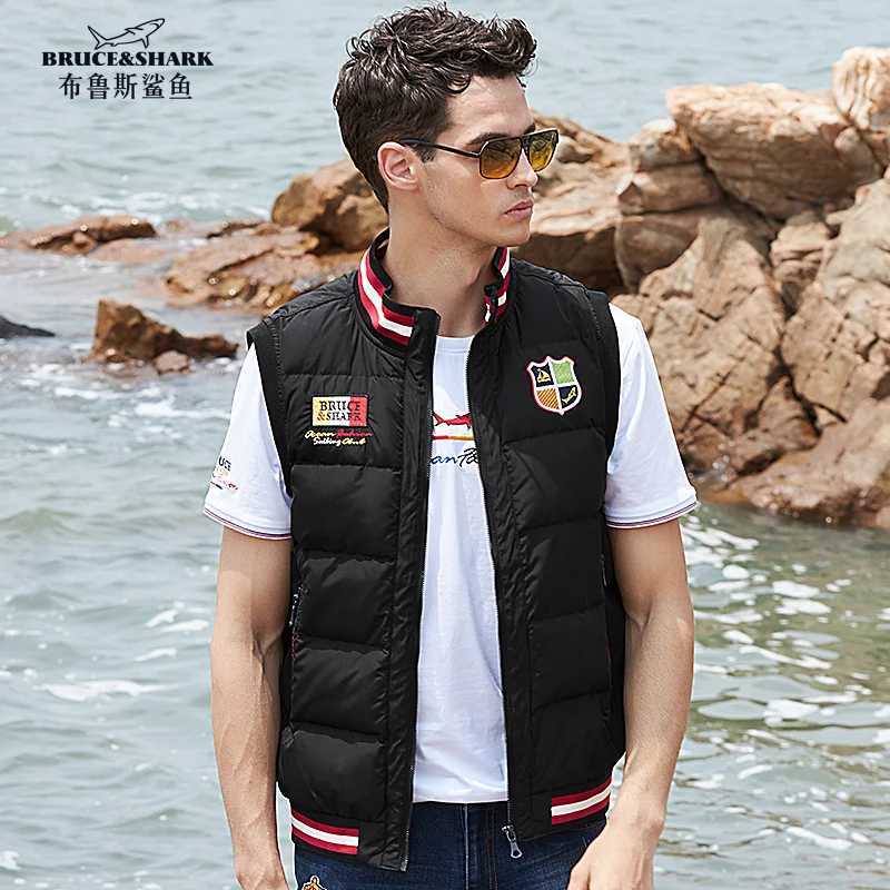 Bruce Mens Vest 70 Duck Down Feather Winter Tops Fashion Embroidery Casual Mens et Super Quality Big Size 3XL Q260623