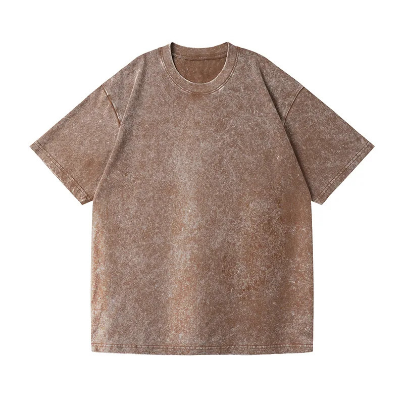 Plus Size Thick Heavy mens Washed Vintage T-Shirt Summer Casual T Shirts Short Sleeve Loose Crewneck Cotton Tops for Women Men 260623