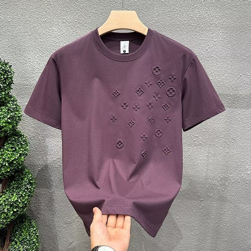 Men's short-sleeve t-shirt, summer loose fit, 2026 new model, popular online, trendy ins simple printed top