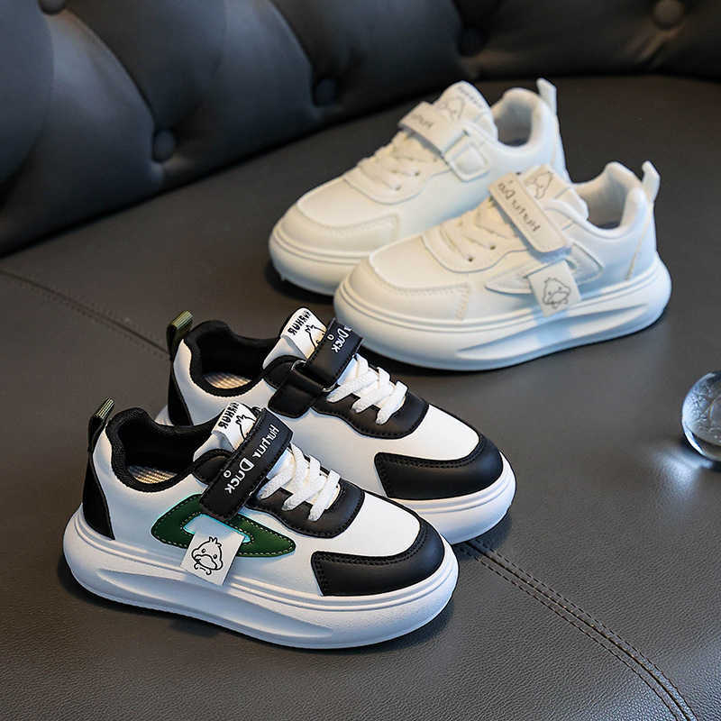 Seasons Four Little Yellow Duck Boys and Girls Sports Shoes 2025 Spring and Autumn Non-Slip Childrens White Sneakers for Toddlers and Young Kids S26
