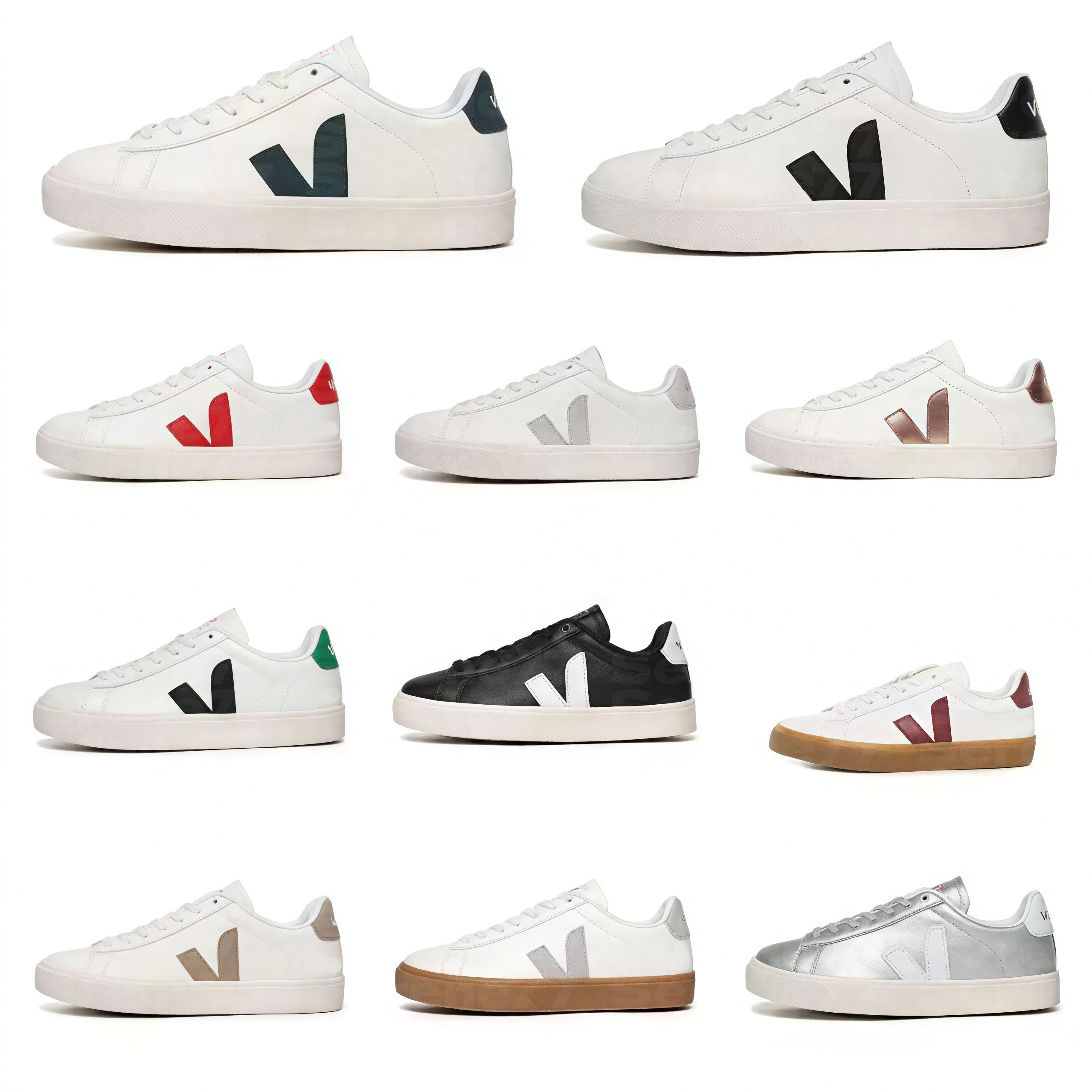 Designer Shoes Recreation Sports Casual Walk Sports Sneakers For Mens Womens Leather Falt Skate Black White Red Trainers campo Classic chaussure