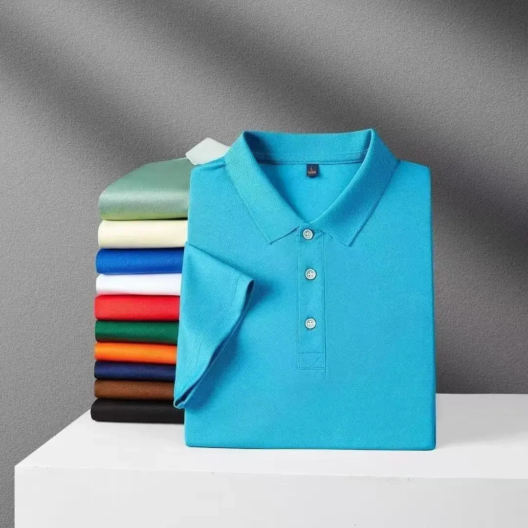 2026 Summer Mens and Womens Fashionable Casual Breathable Polo Shirt Solid Color High-quality Short Sleeved T-shirt 260623
