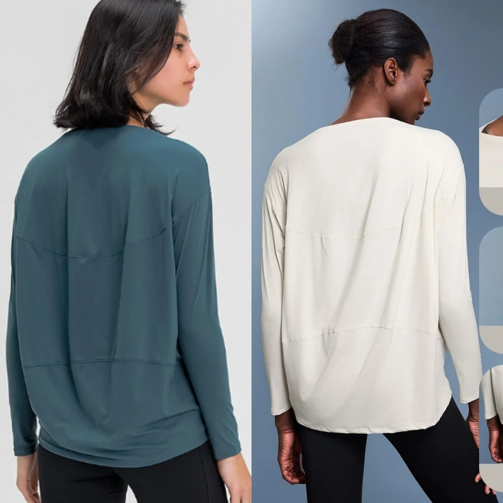 Stretchy Yoga Wear New Women Shirts Casual Soft Breathable Joker Loose Quick Drying * Long Sleeved Shirt Breathable Fashion Top Fitness Clothes Spor