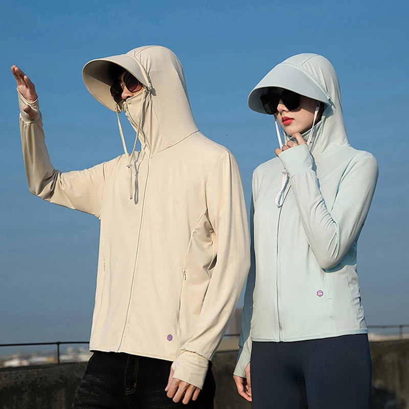Summer Thin Couple Sports Leisure Sunscreen Clothing Comfortable High Quality Ice Silk Breathable Outdoor UV Protection Coat 260625