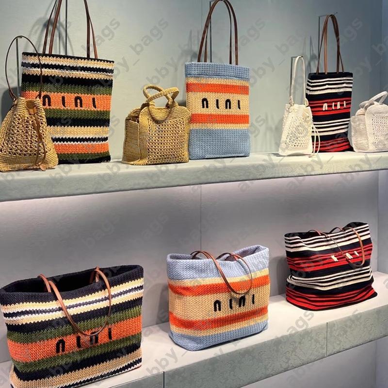 Summer Beach Bag Women Straw Totebag Designer Handbag Fashion Woven Totes -8 Large Capacity Shouldershopping Bag For Woman Knitted Shopping Voaction